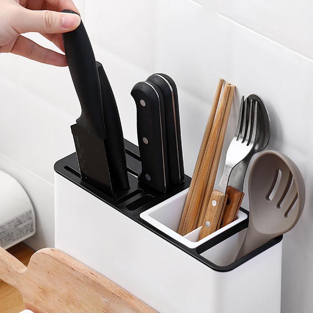 Kitchen Knife Storage Rack Plastic Holder Cabinet Organizer