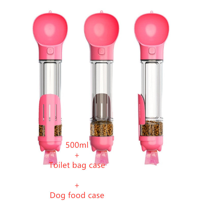 3 in 1 Portable Pet Water Bottle Feeder Bowl Bag
