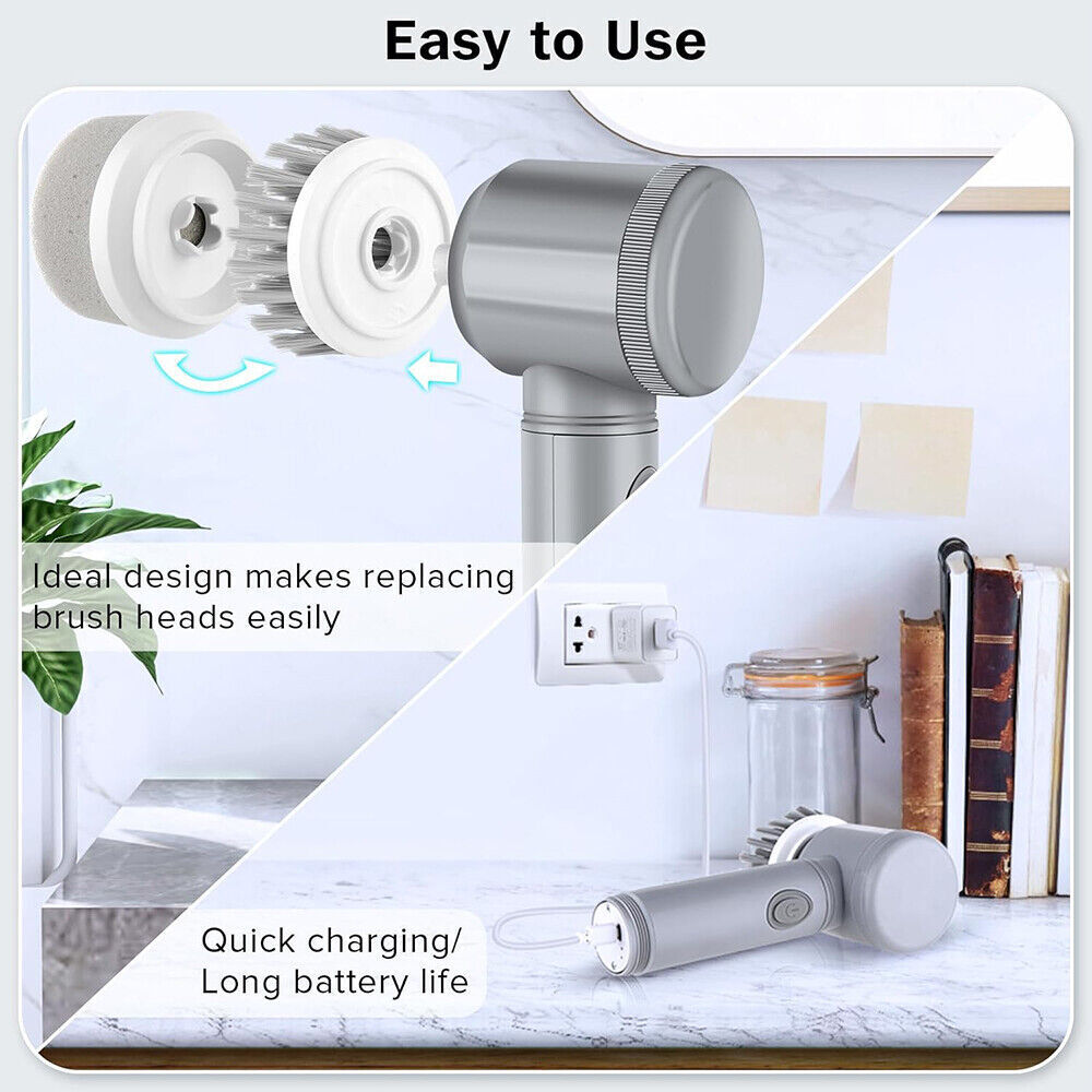 Rechargeable Cordless Electric Spin Scrubber Cleaning Brush