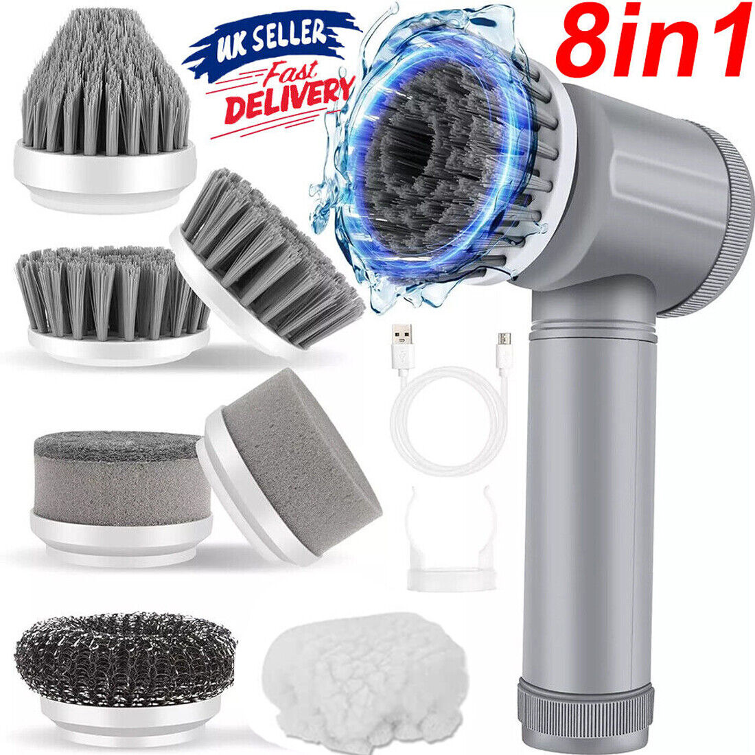 Rechargeable Cordless Electric Spin Scrubber Cleaning Brush