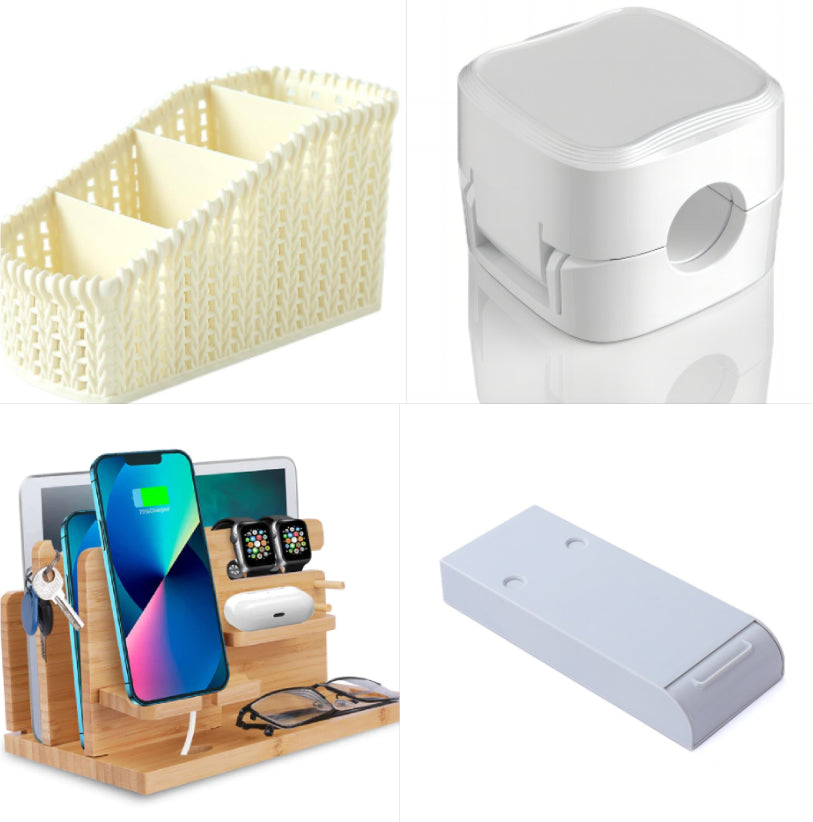 Adjustable Magnetic Cable Holder Under Desk Wire Organizer