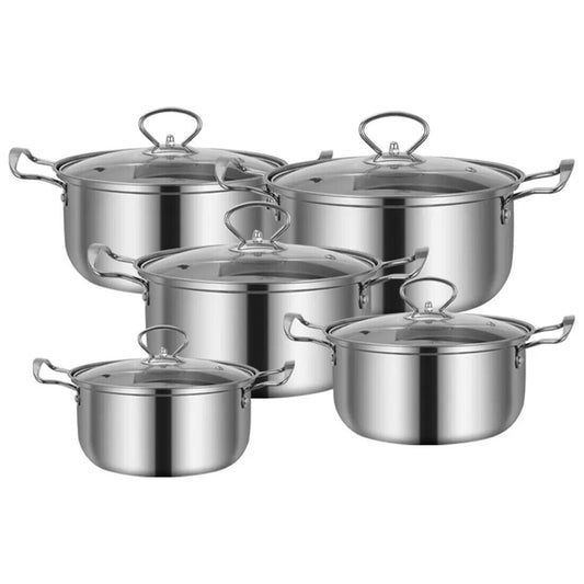 11 Piece Nonstick Stainless Steel Induction Cookware Set