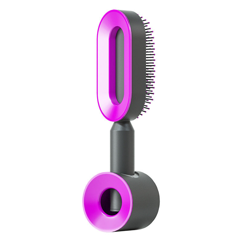 Self Cleaning Anti Static Hairbrush Scalp Massage Comb