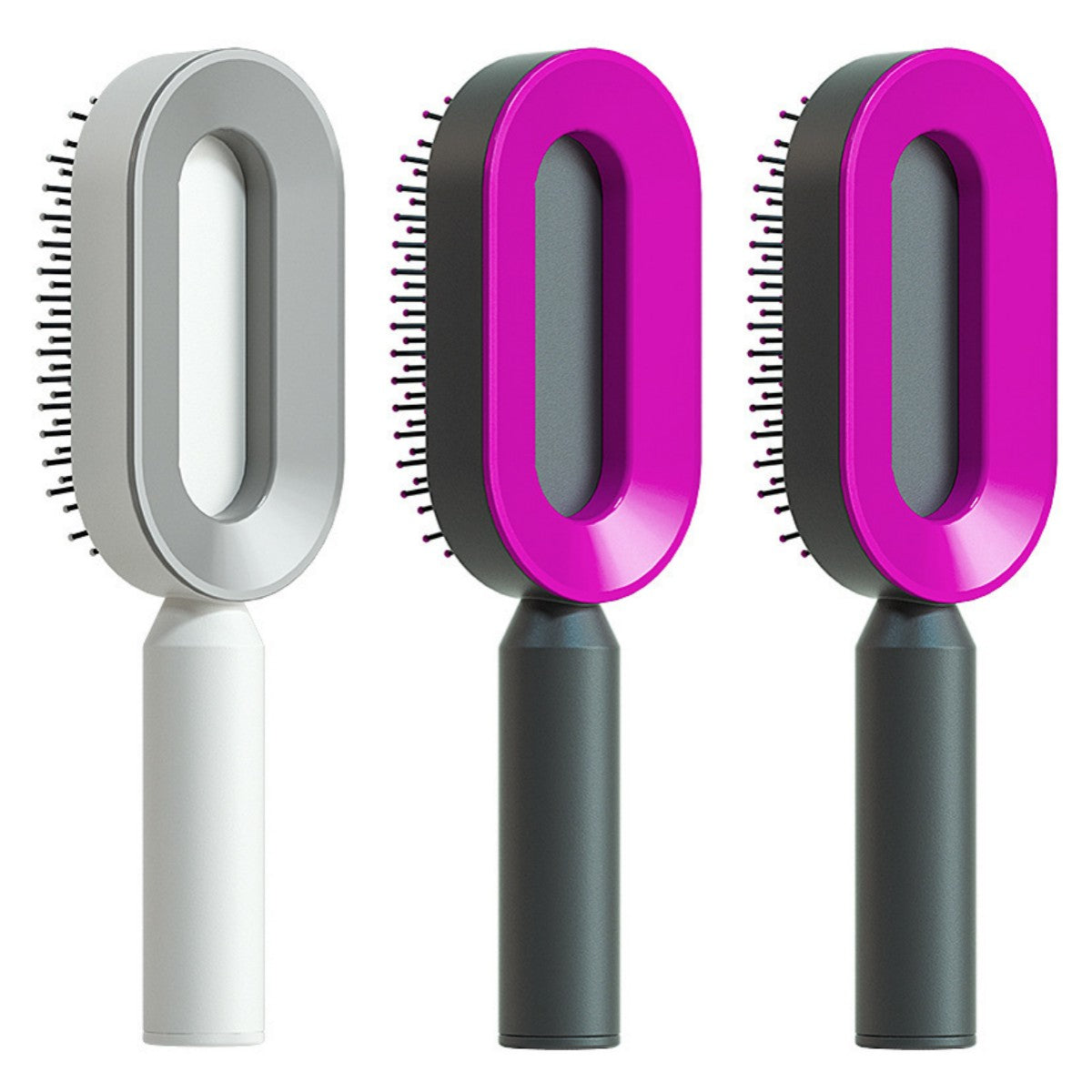 Self Cleaning Anti Static Hairbrush Scalp Massage Comb