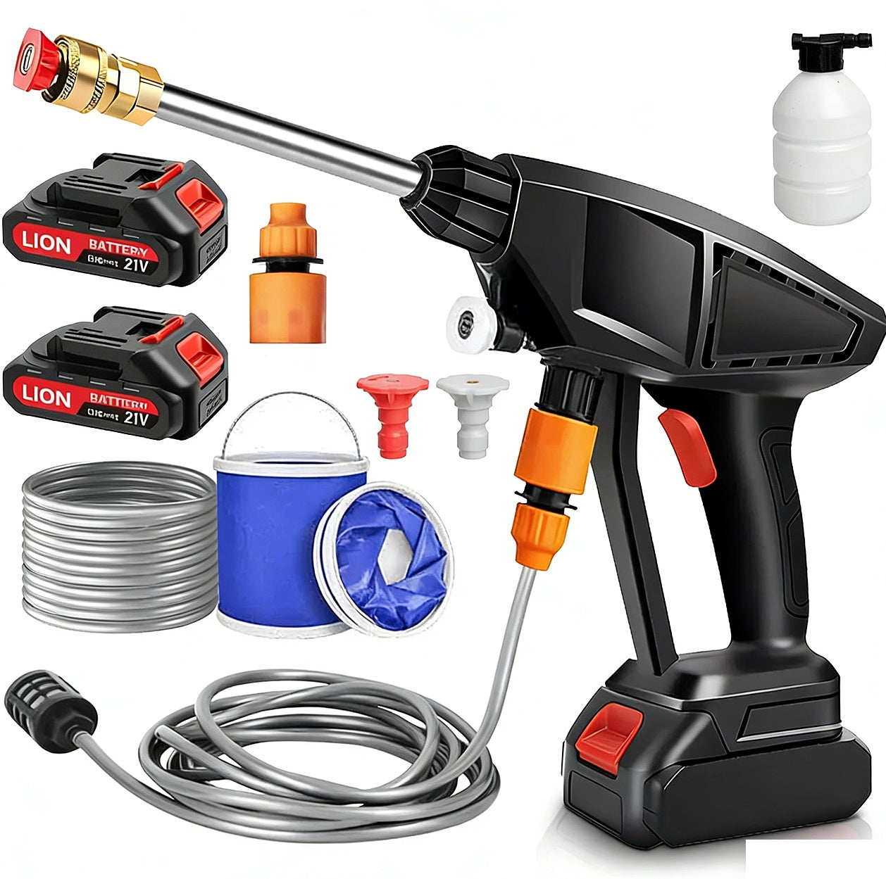 Portable Cordless High Pressure Car Washer Gun Cleaner
