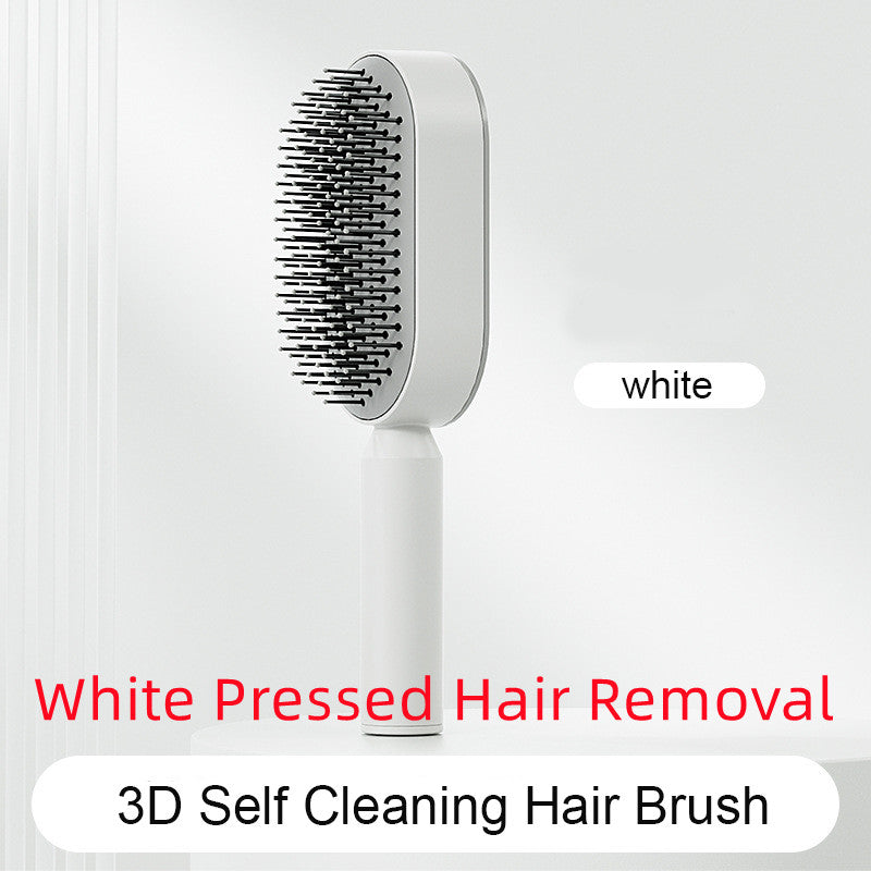 Self Cleaning Anti Static Hairbrush Scalp Massage Comb