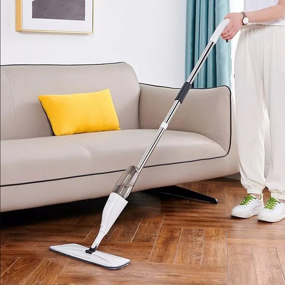Spray Mop Microfibre Floor Cleaner With Bottle And Pads