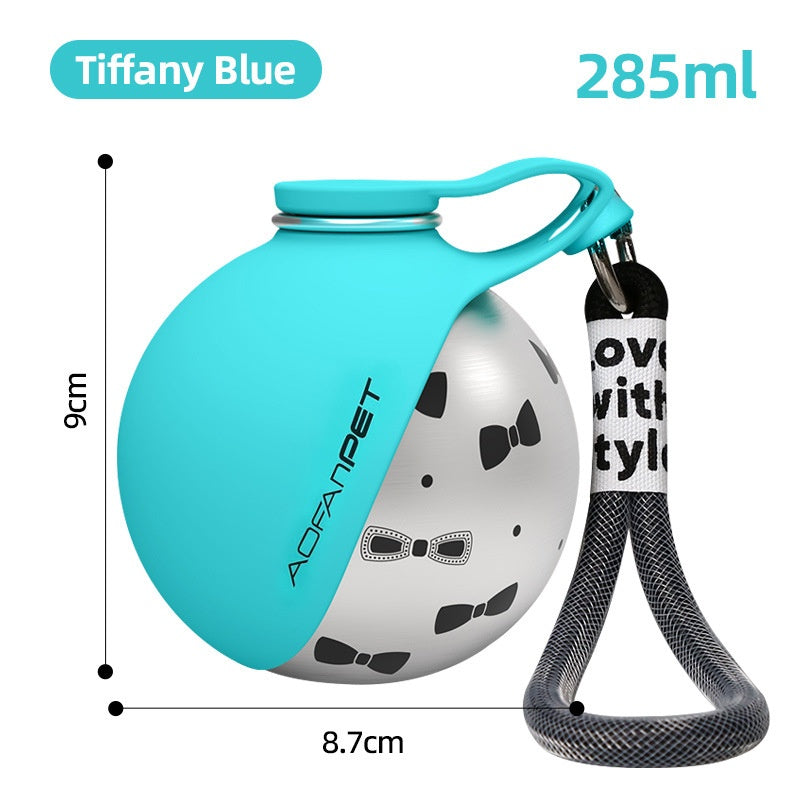 Portable Outdoor Pet Water Bottle Stainless Steel Dog Dispenser