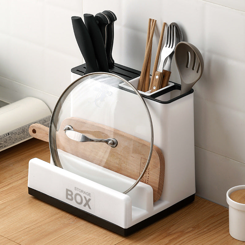 Kitchen Knife Storage Rack Plastic Holder Cabinet Organizer