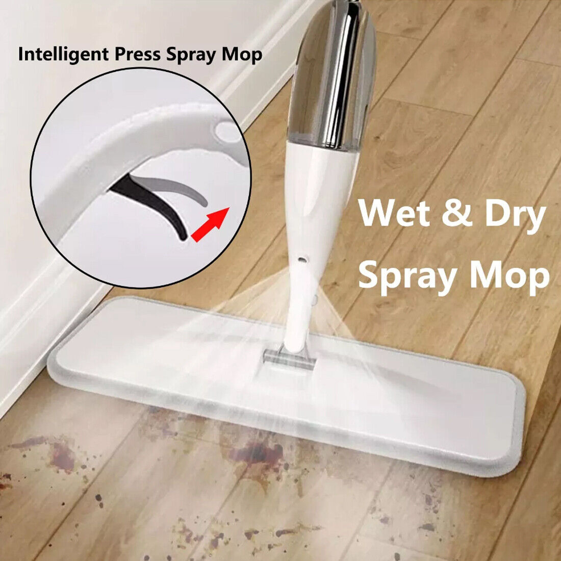 Spray Mop Microfibre Floor Cleaner With Bottle And Pads