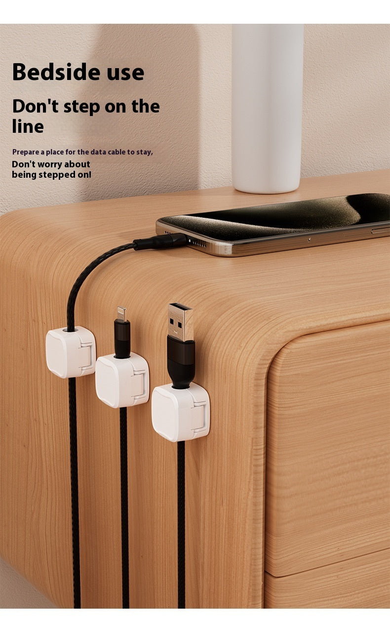 Adjustable Magnetic Cable Holder Under Desk Wire Organizer