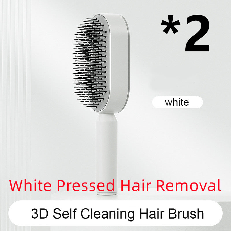 Self Cleaning Anti Static Hairbrush Scalp Massage Comb
