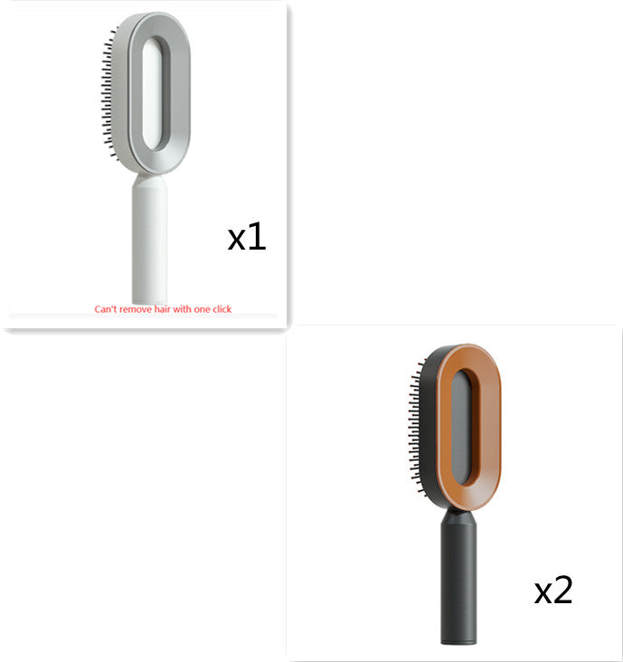 Self Cleaning Anti Static Hairbrush Scalp Massage Comb