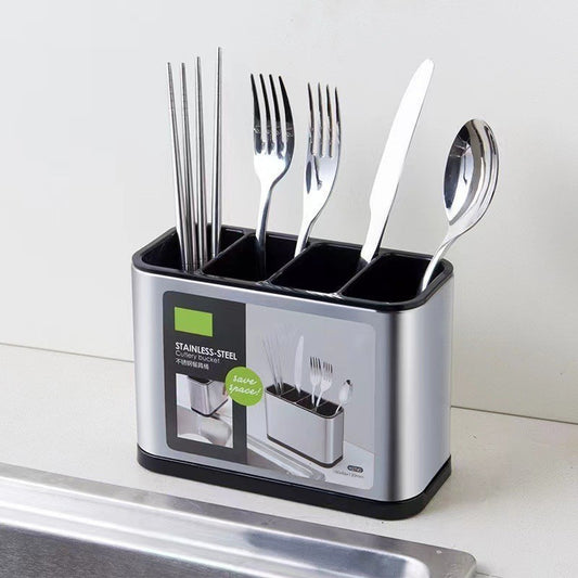 Multifunctional Kitchen Draining Utensil Holder Storage Rack