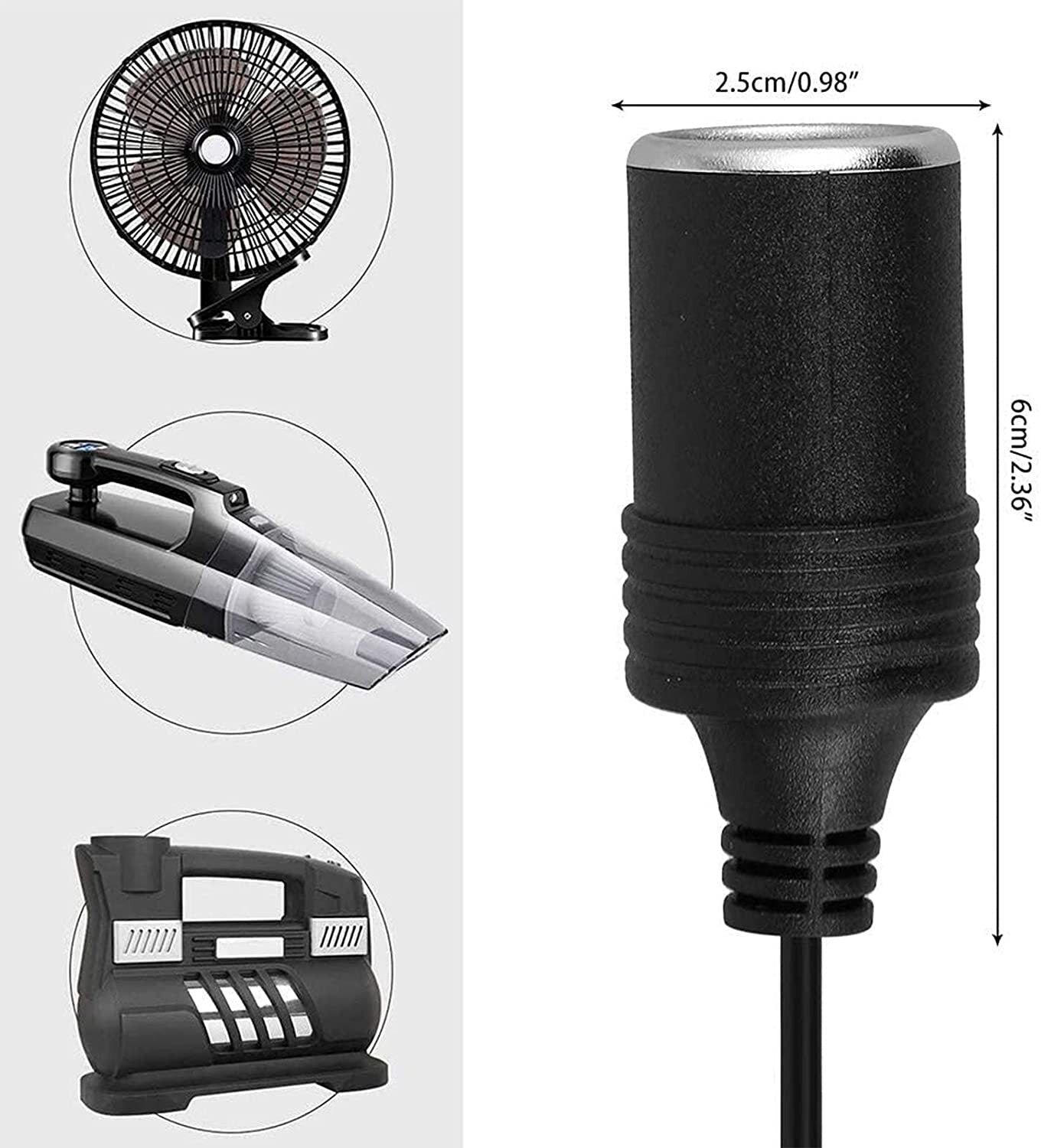 Cigarette Lighter Socket 240V Mains Plug To 12V Car Charger Power Adapter 20 W