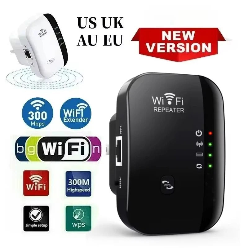 Wireless WiFi Repeater Signal Amplifier Range Extender Home Router