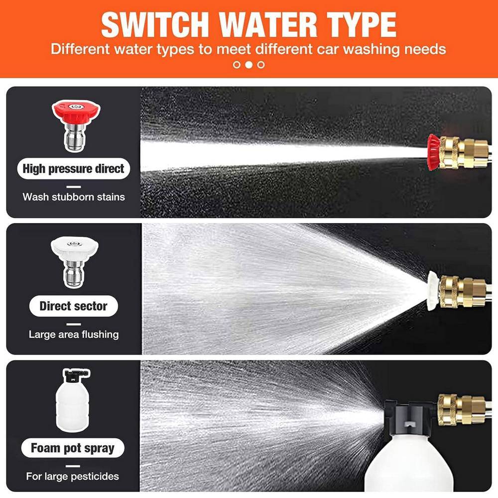 Portable Cordless High Pressure Car Washer Gun Cleaner