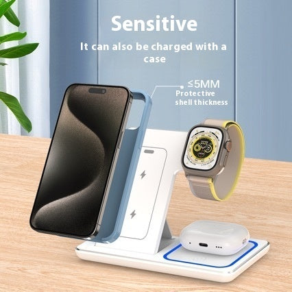 3-in-1 Foldable 15W Wireless Charger Stand for Devices
