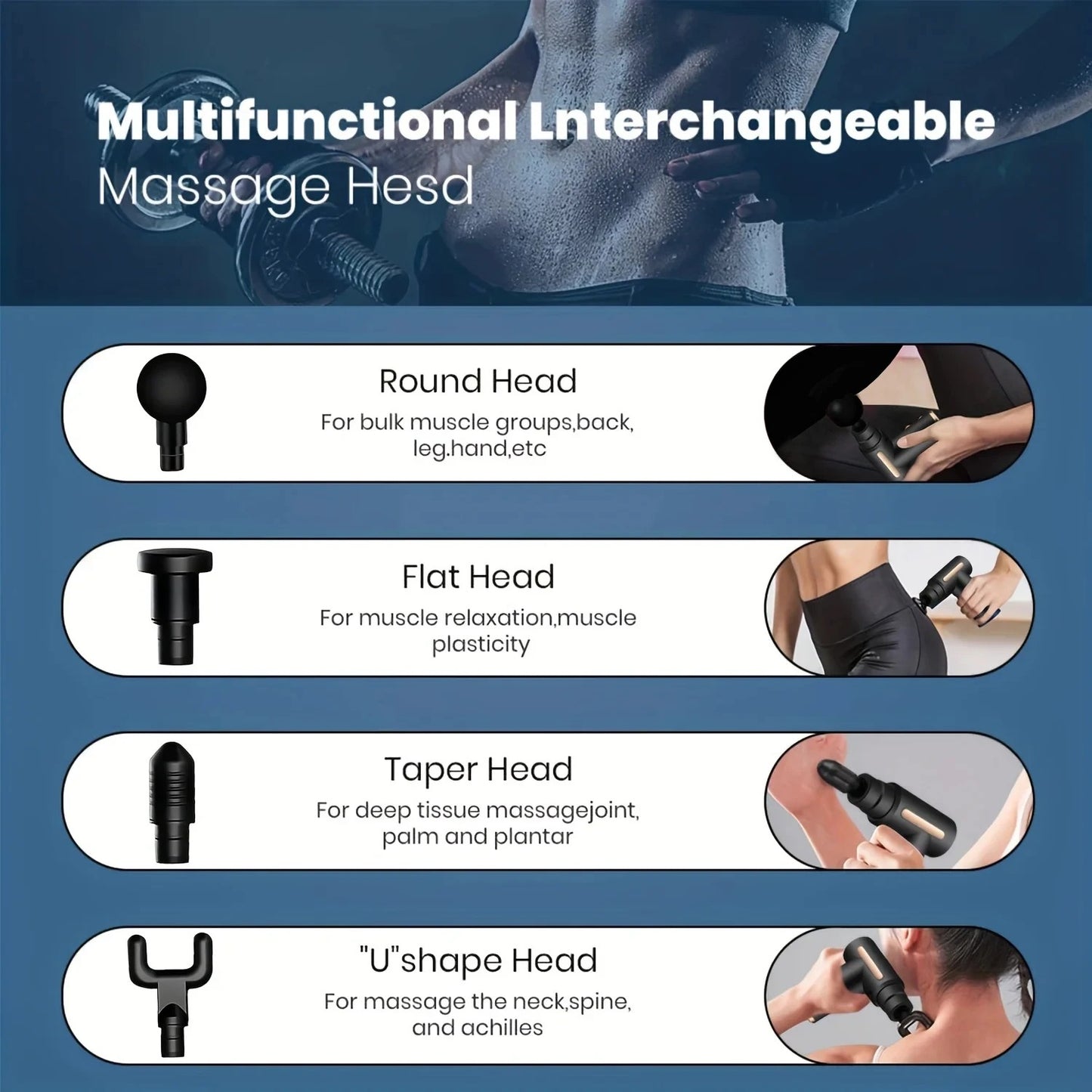 Deep Tissue Massage Gun Electric Muscle Relaxation Device