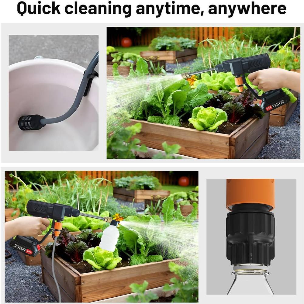 Portable Cordless High Pressure Car Washer Gun Cleaner