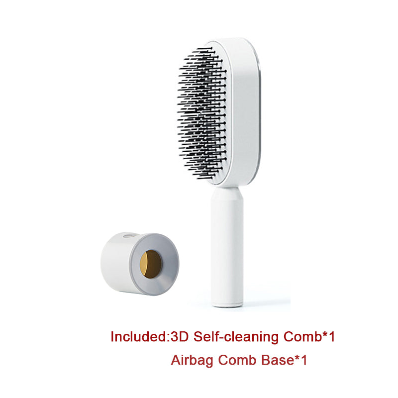 Self Cleaning Anti Static Hairbrush Scalp Massage Comb