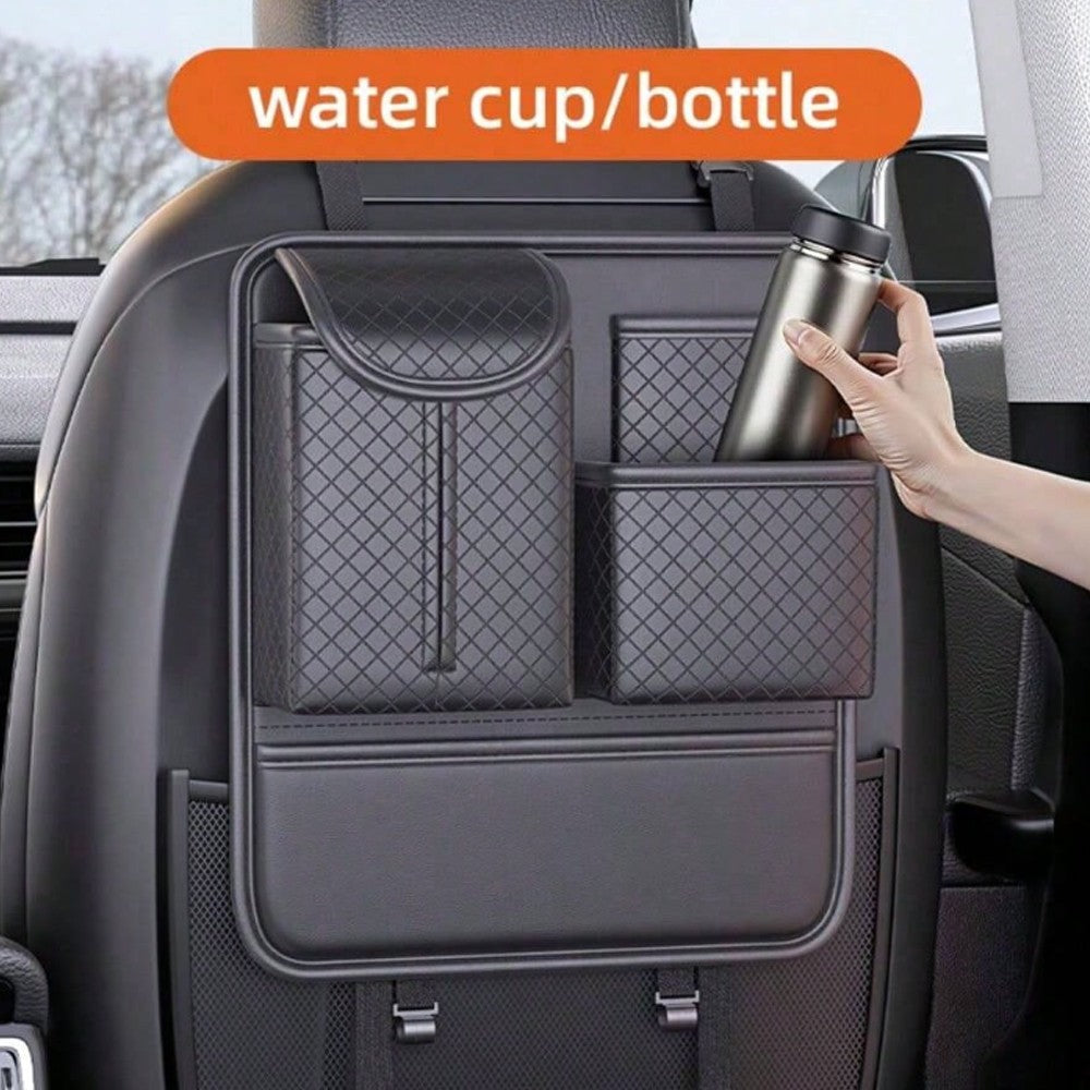 Car Back Seat Multi Pocket Leather Organizer Storage Bag