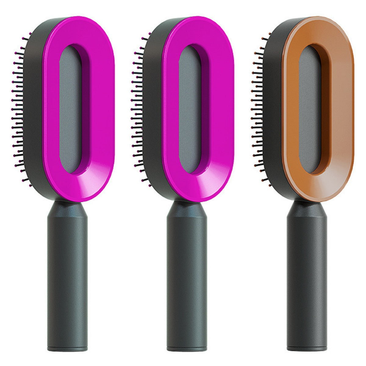 Self Cleaning Anti Static Hairbrush Scalp Massage Comb