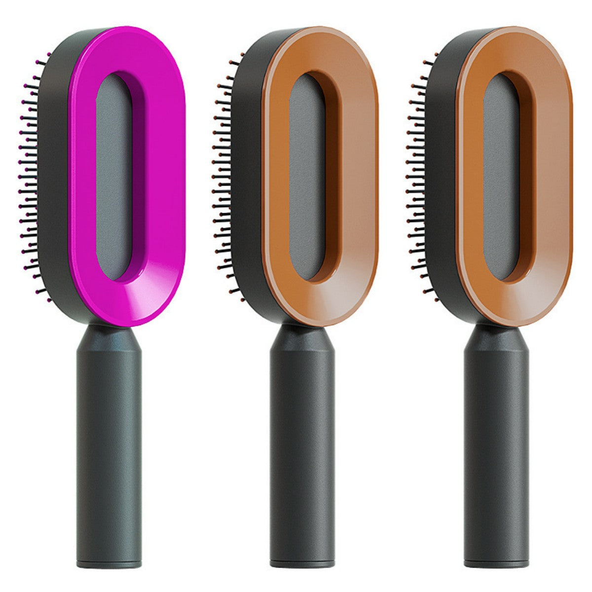 Self Cleaning Anti Static Hairbrush Scalp Massage Comb
