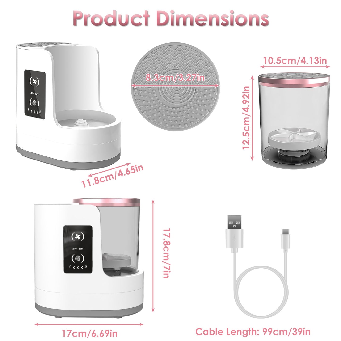 4 in 1 Electric Makeup Brush Cleaner UV Dryer Storage Machine