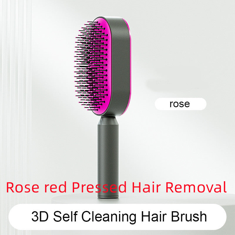 Self Cleaning Anti Static Hairbrush Scalp Massage Comb