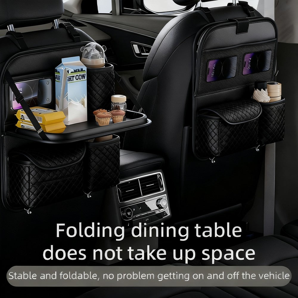 Car Back Seat Multi Pocket Leather Organizer Storage Bag
