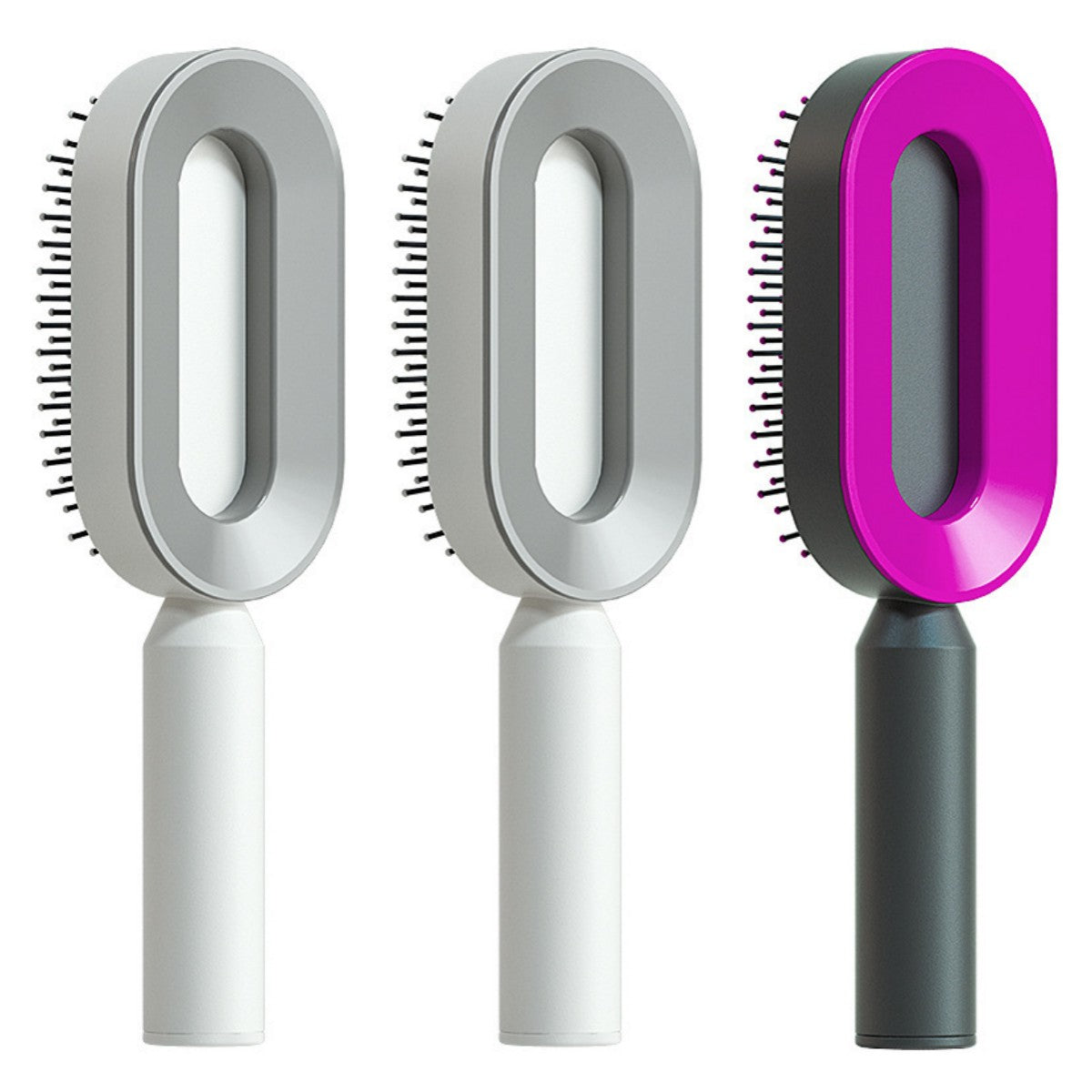 Self Cleaning Anti Static Hairbrush Scalp Massage Comb
