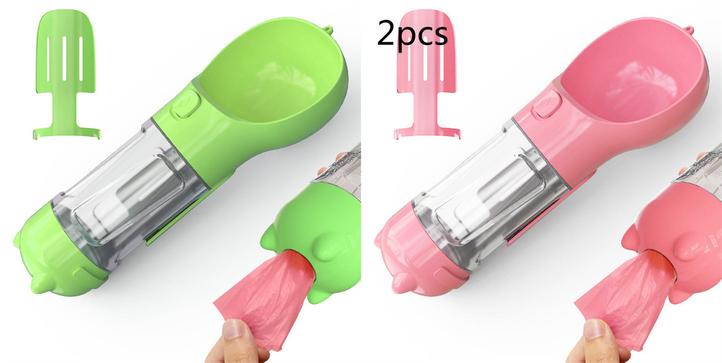 3 in 1 Portable Pet Water Bottle Feeder Bowl Bag