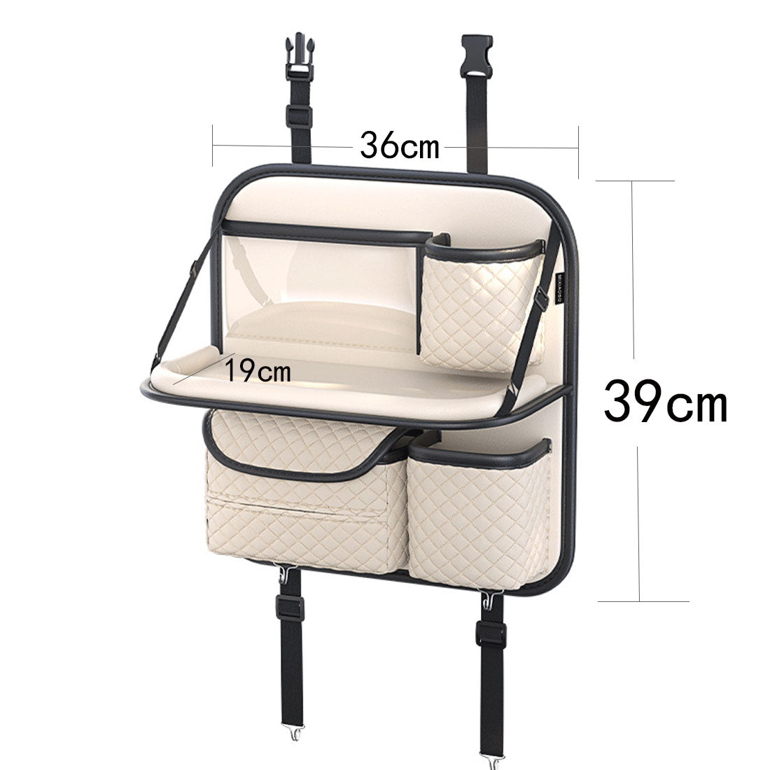 Car Back Seat Multi Pocket Leather Organizer Storage Bag