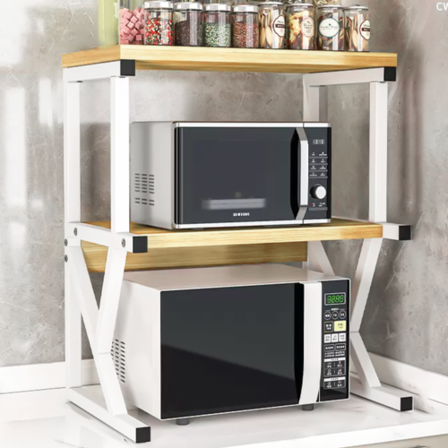 2–3 Tier Microwave Oven Rack Kitchen Storage Corner Shelf