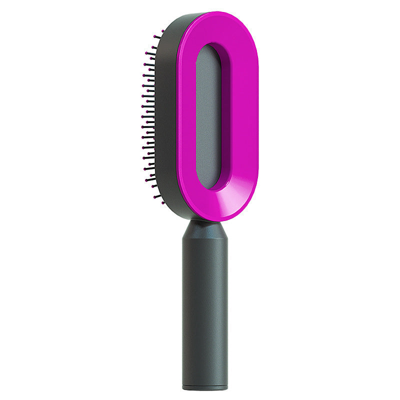 Self Cleaning Anti Static Hairbrush Scalp Massage Comb